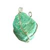 Rough Stone Pendant In Amazonite Wrap + Chain