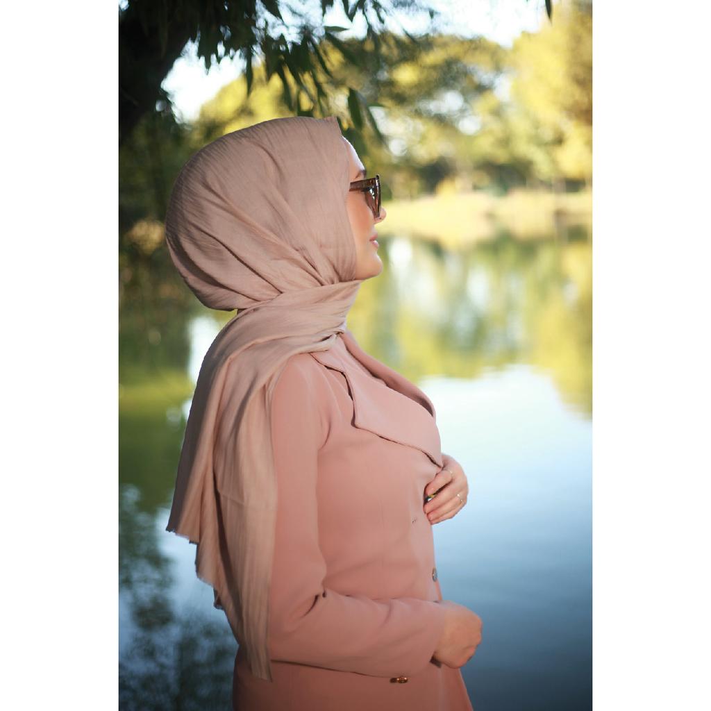 Hijab-Schal aus Bambus, Marineblau