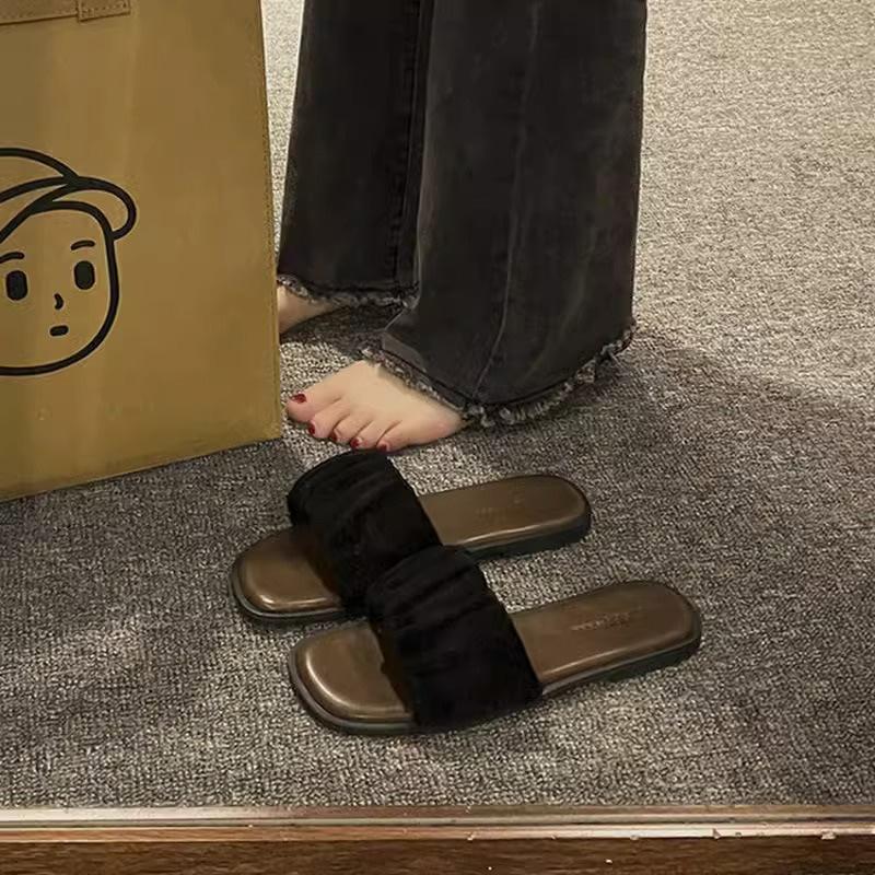 

Французские высококлассные однословные тапочки для женской летней уличной обуви, популярные сандалии, новинка, пляжные сандалии на плоской подошве 40