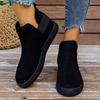 Large Size Casual Shoes for Women 2025 Autumn and Winter New European and American Flat Bottom Low Top Elastic Band Loafers for Women