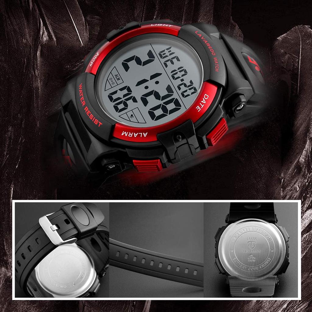 Digital Boys Sports Outdoor 50m Water Date and Day of the Week Dual Analog Display Children's Boys' Watch, Watch, Multifunction, Resistant, Alert,