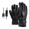 USB Warm Hand Heating Gloves Touch Screen and Windproof Constant Temperature Heated Full Finger Mittens for Skiing Riding Hiking