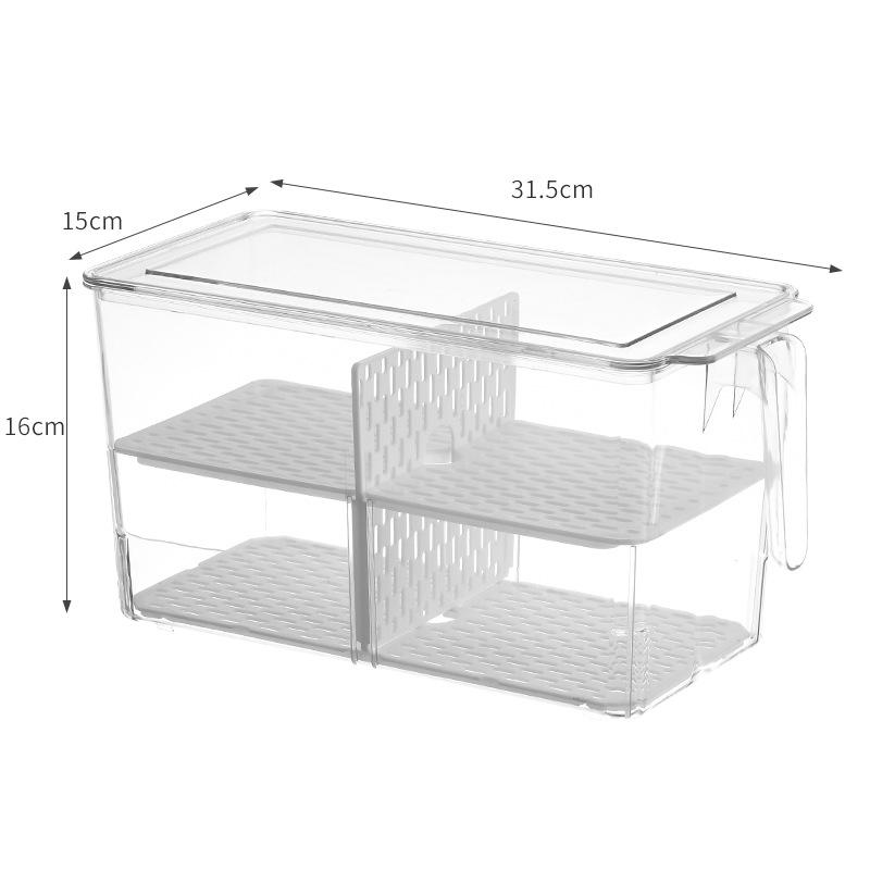 Multipurpose Transparent Fresh-Keeping Storage Box for Melons, Fruits, and Vegetables