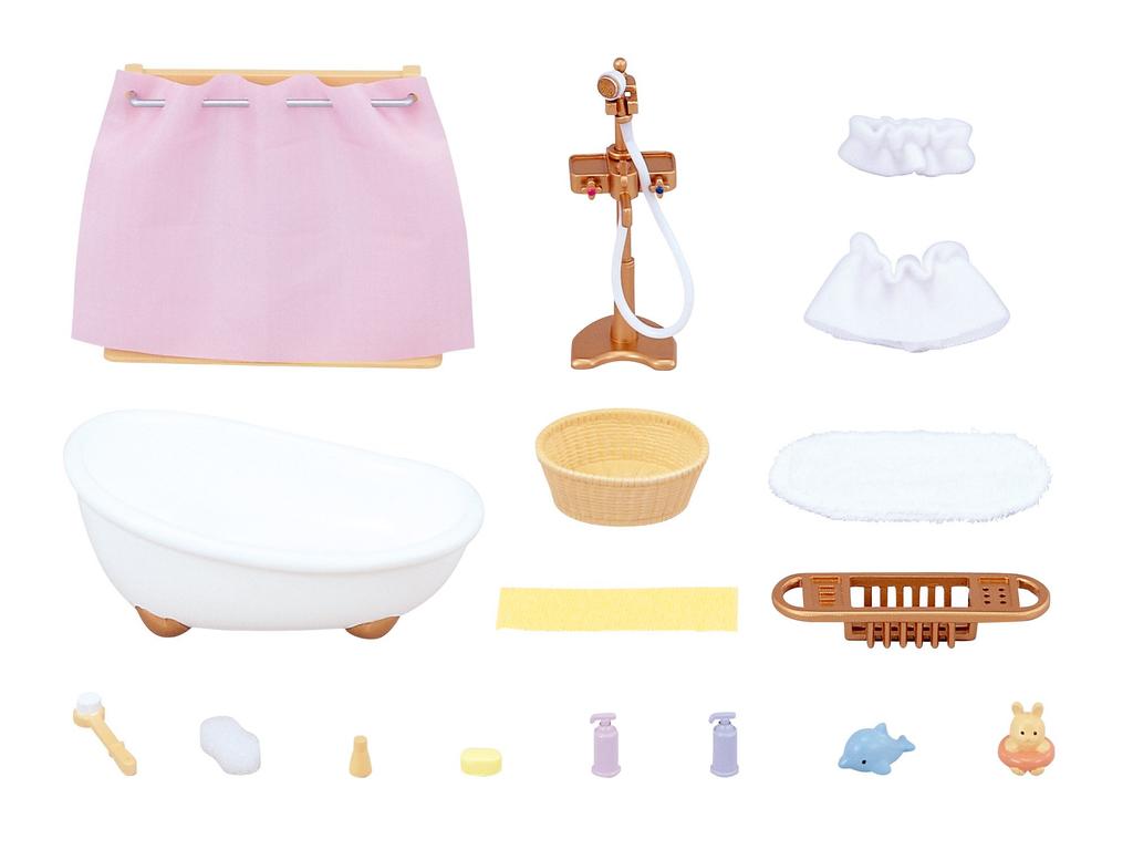 Sylvanian Families Furniture ST Mark Certified Toy Dollhouse for Ages 3 and Sylvanian Epoch [Bathroom Set] Ka-605 Up, Families,