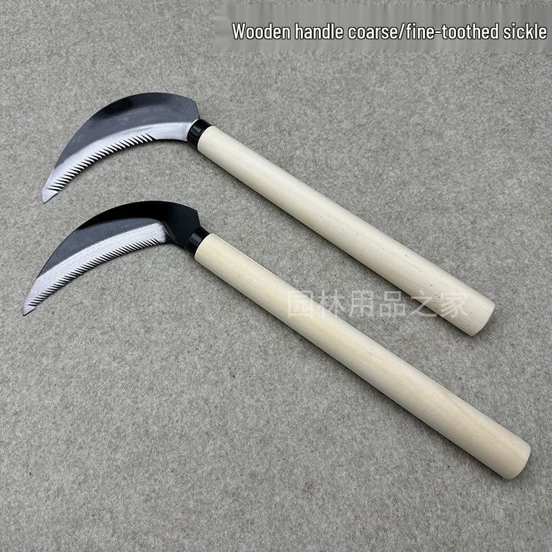 Steel Serrated Sickle: Multi-Tooth Agricultural Knife for Weeding, Harvesting, and Grass Cutting