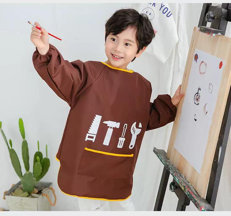 Waterproof Long Sleeve Baby Bib & Kids Painting Apron
