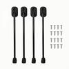 4Pcs Metal Folding Table Legs, Adjustable Foldable Fittings for Coffee Table, Laptop Desk & Kitchen Travel Use