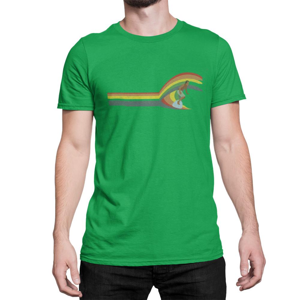 

Surf Wave SURFING Mens Cotton T-Shirt Retro Birthday Gift Surfer Present L