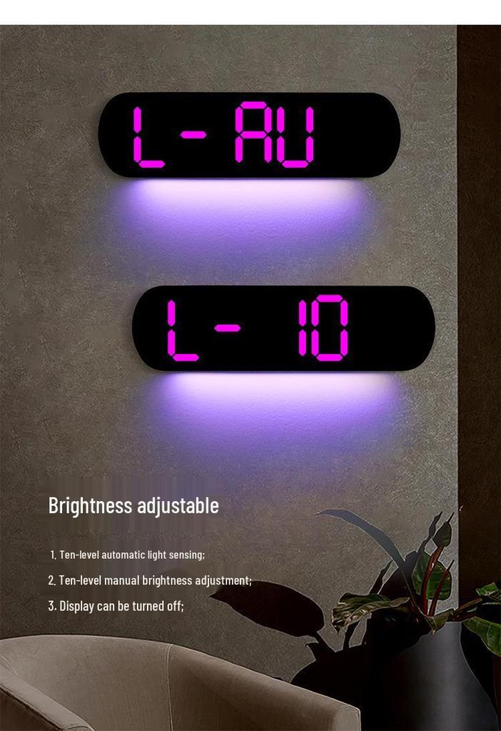 Multifunctional LED Wall Clock: Large Digital Display with Alarm & Timer for Living Room (Model 5502)