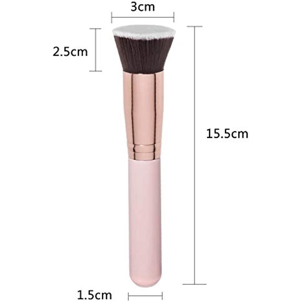 Foundation-Pinsel mit flacher Spitze zum Polieren, Verblenden und Glätten von Gesichts-Make-up
