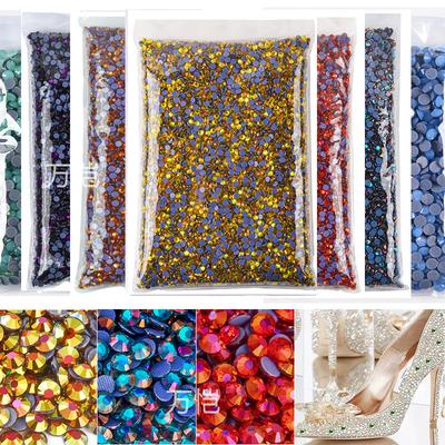 Imitation Glass Hot Diamond Rhinestone, Hot Melt Adhesive Bottom Protein Porcelain White Diy Crystal Beauty Clothing Accessories