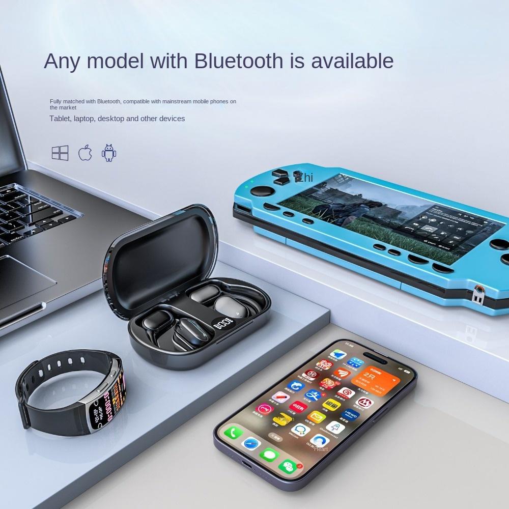 Bluetooth headset typu zavěšení na ucho s vedením vzduchu nevkládané do ucha bezdrátové sportovní headset s kostním vedením pro obě uši