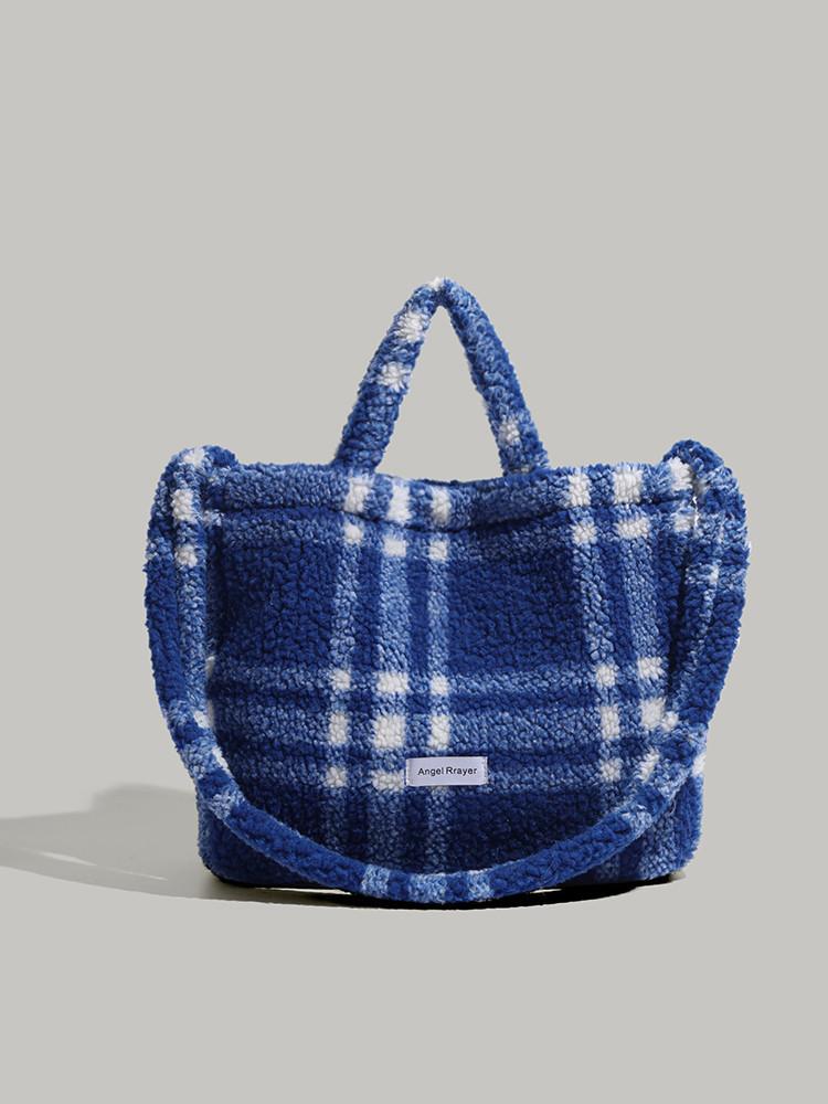 

Bag women s bag, Korean version autumn and winter new niche fashion bucket bag, large capacity single shoulder cross-body tote bag, retro trend синий