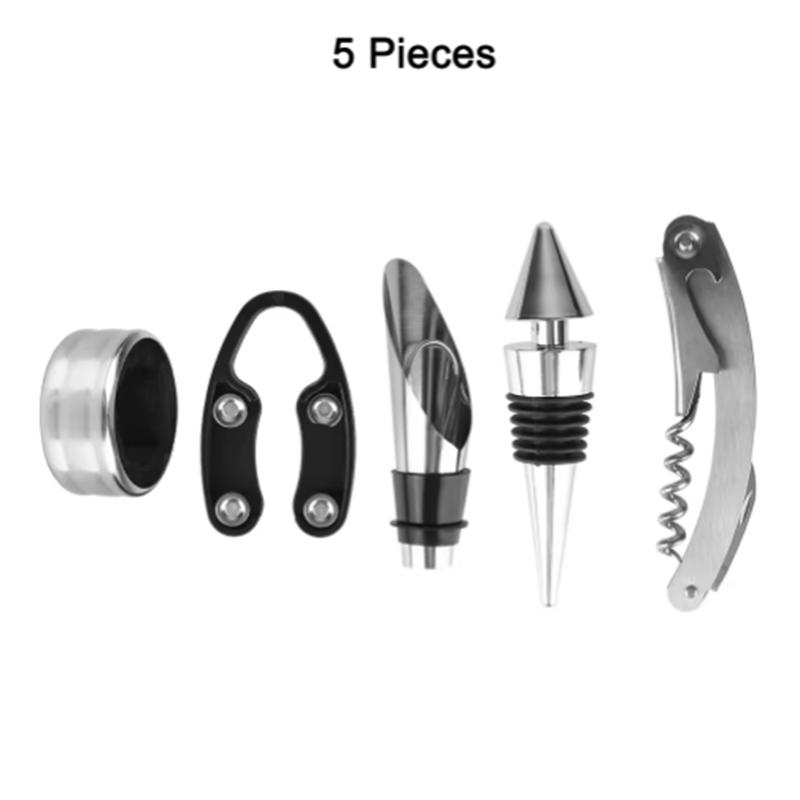 Wine Bottle Opener Creative 3 or 5 Piece Bottle Opening Kit Wine Accessories Set Corkscrew Set Gift Box for Wine Lovers