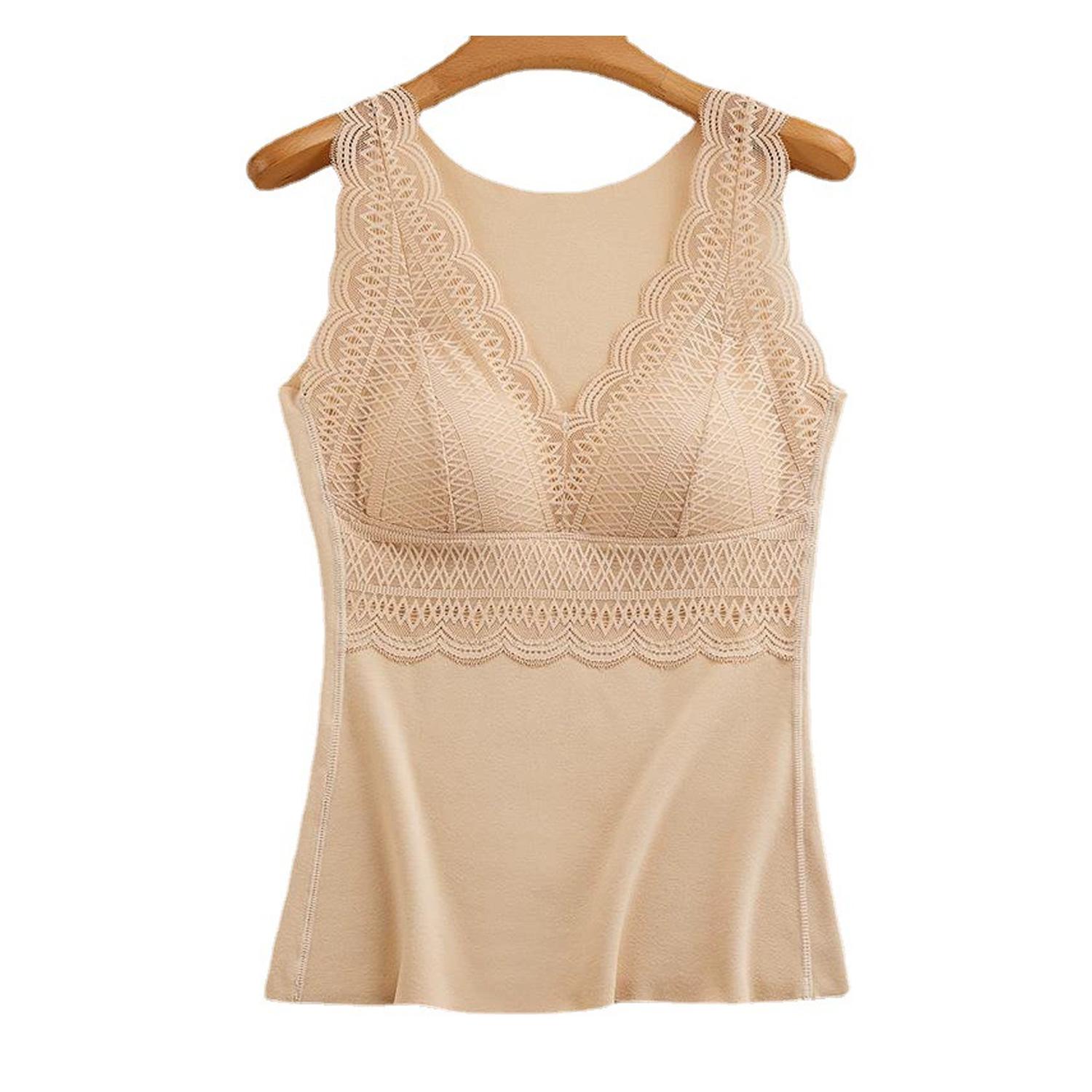 

Майки для женщин Корректирующее белье Майки без рукавов Кружевные майки Термобелье Майки для живота со встроенным бюстгальтером Терможилет 3XL бежевый