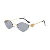 Gradient Rimless Cat Eye Metal Sunglasses Women Men High Quality Luxury Brand Sun Glasses Simple Leisure Lady Man Glasses UV400