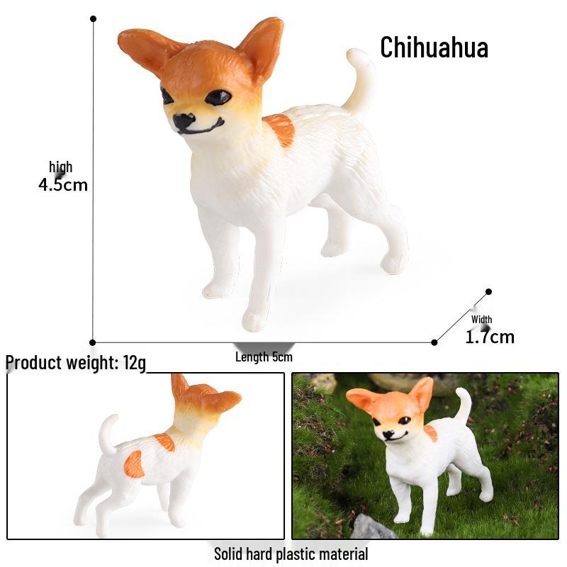 Solid Simulation Dog Model Toy: Great Dane, Bulldog, Shiba Inu, Corgi - Cute Cognitive Animal Ornament