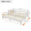 Daybed, Pull-Out Bed, 90 x 200cm, Solid Pine, with Second Sleeping Space And Roll-Up Slatted Frame, Heart-Shaped Bed,