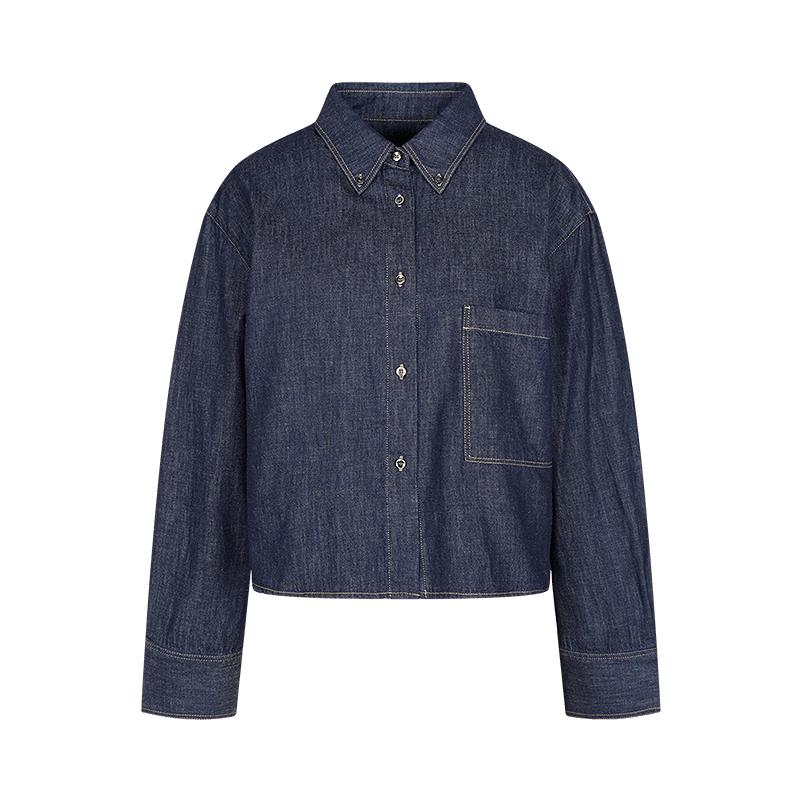 LESS 2026 Spring Cotton Loose Long Sleeve Shirt
