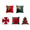Christmas Cross Bowknot Velvet Cushion Pillow with Filler for Home Couch Sofa