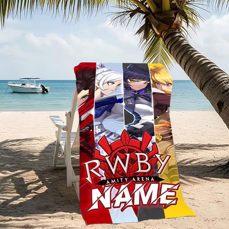 Customizable Personalized Beach Towels RWBY Volume Themed designs.Suitable for the Beach, Yoga, Sports;ideal As Beach Accessories