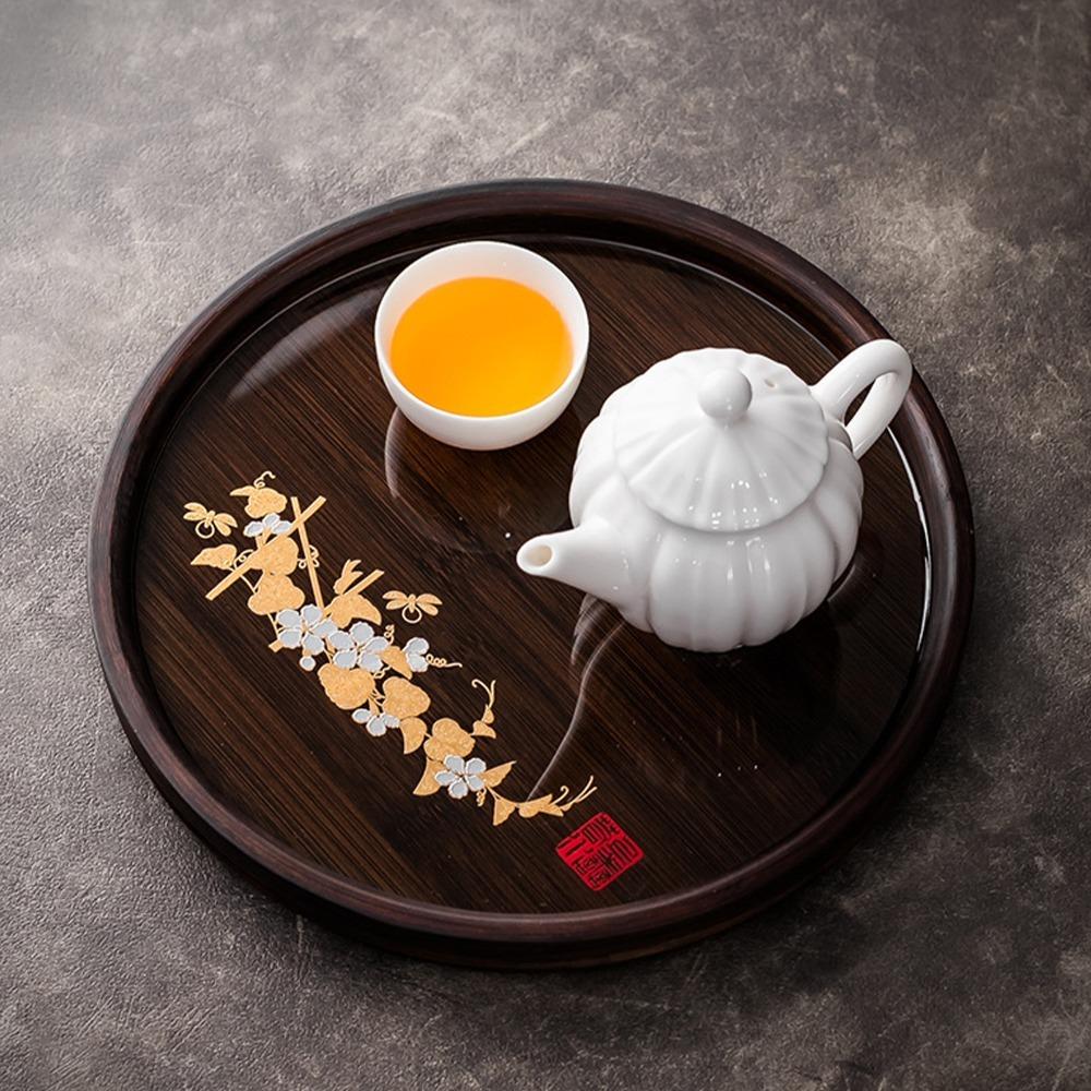 Bamboos Snack Tray Smooth Surface Serving Plate Tea Coaster Tray Fruit Dessert Display