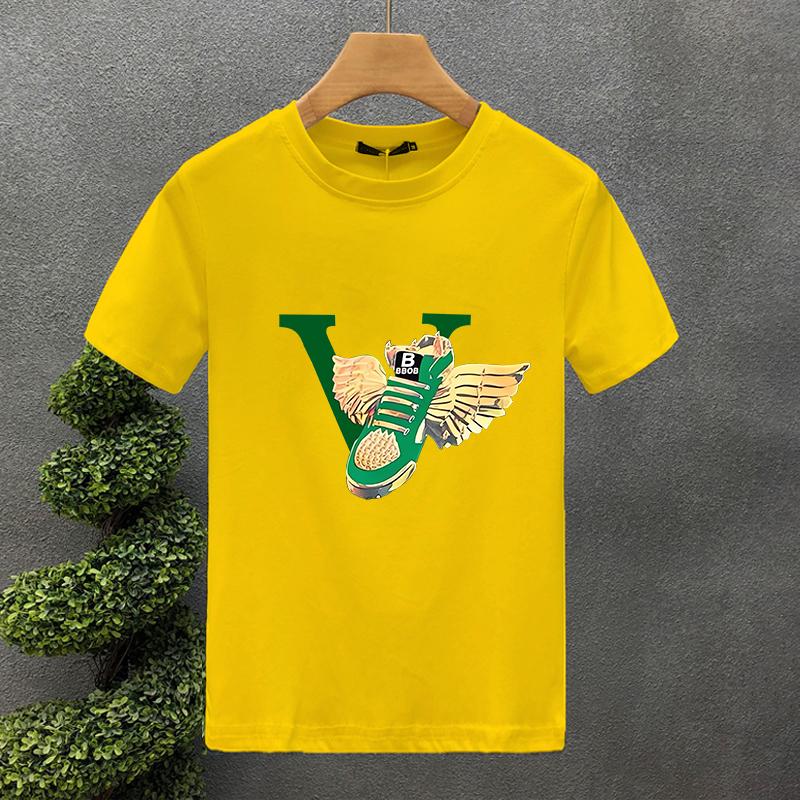 Luxury Brand Shoe 100% Cotton High Quality Printing Couple Tees Summer Harajuku For Men/Women Short Sleeve T-shirt Asian Size