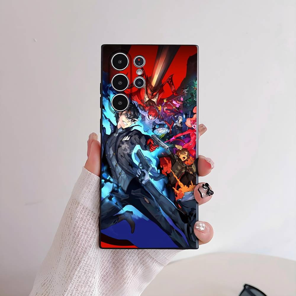 P-Persona 5 COOL Anime Phone Case for Samsung S Series S21 S22 S23 S24 S25 FE Plus Ultra TPU Soft To Skin-friendly Case
