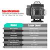 Multifunctional 16 Lines Laser Level 3° Self-leveling Machine Rechargeable Lithium Battery Leveling Wall Waterproof Tools Set