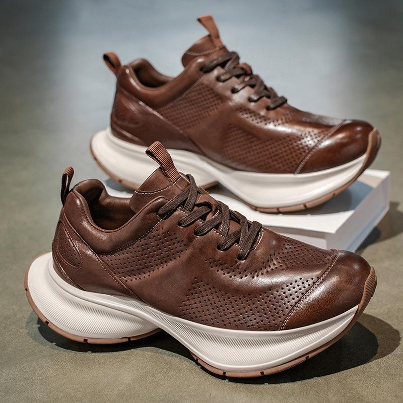 Daddy shoes men's 2 autumn new models small waist thick sole thin retro sports break