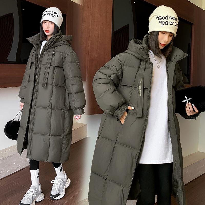 Winter Medium and Long Thickened Cotton-padded Jacket Women's New Coat Loose Cotton-padded Jacket Cold and Warm Cotton-padded Jacket Tide