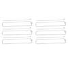6pcs Clamping Wing Rails for Grilling Chicken Wings Stainless Steel Flat Chicken Wing BBQ Fork Skewe