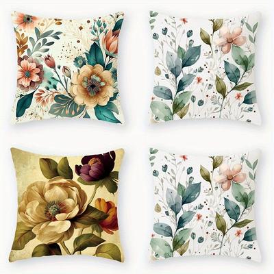 Home Decor Floral Patterns Pillow Covers For Decor Pattern Cushion Cover Suitable For Sofa Bedroom Car Pillow Cover