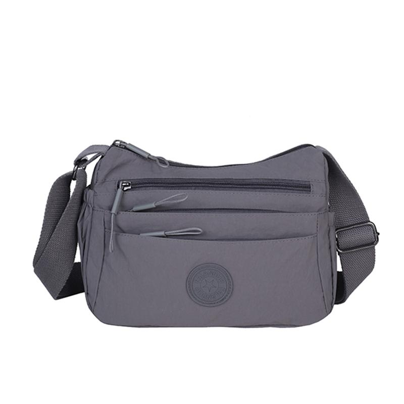 Solid Color Crossbody Bag Women's Multi-Compartment Lightweight Shoulder Bag