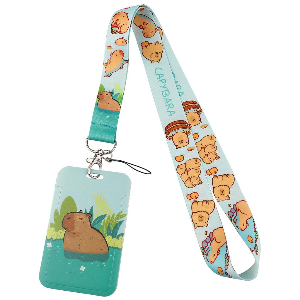 Cute Chubby Animal Lanyard for Key Neck Strap lanyard Card ID Badge Holder Key Chain Key Holder Keyring Accessories Holiday Gift 6