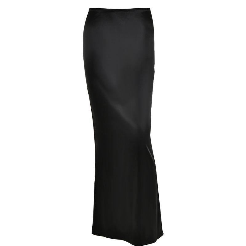 Satin Skirt New All-Matching Long dress Fashion Temperament Sexy All-Matching Sheath Long Satin Skirt for Women