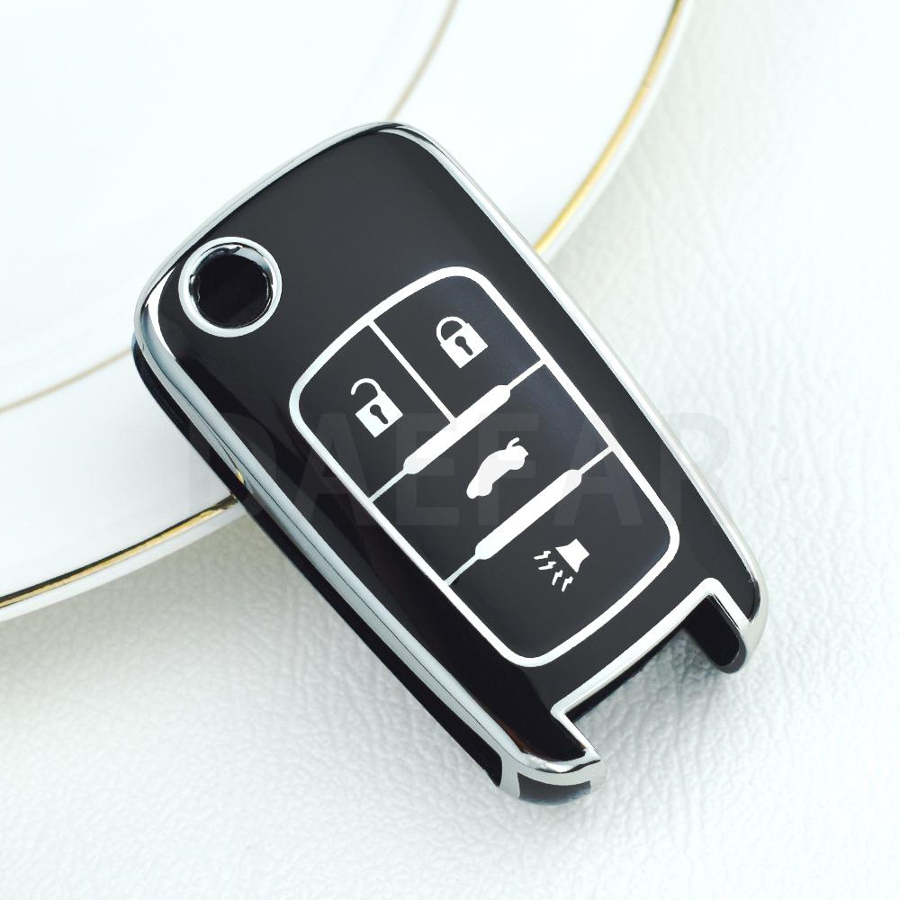 For Chevrolet Car Key Fob For Chevrolet Chevy Cruze Malibu Camaro Aveo Equinox Impala Sonic 2 3 4 5 Buttons Tpu Smart Key Case