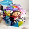 Custom Name Umbrella Kitty Dollhouse Adventure Umbrella 8-Frame for Travel, Camping, Casual Lightweight Portable, Essential for Family Gifts