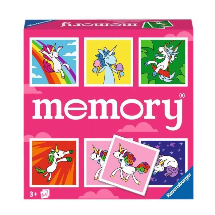 Jeu de mémoire - RAVENSBURGER - Unicorns Memory - Développe la mémoire - 2 joueurs ou plus - 3 à 6 ans