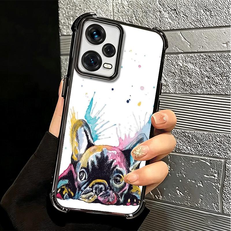 French Bulldog Dog Pug Design Plating Phone Case For Xiaomi Redmi Note 14 15 Pro Plus 13 12 11 11S 11T 10 9S 9 5G Anti-Fall Aira