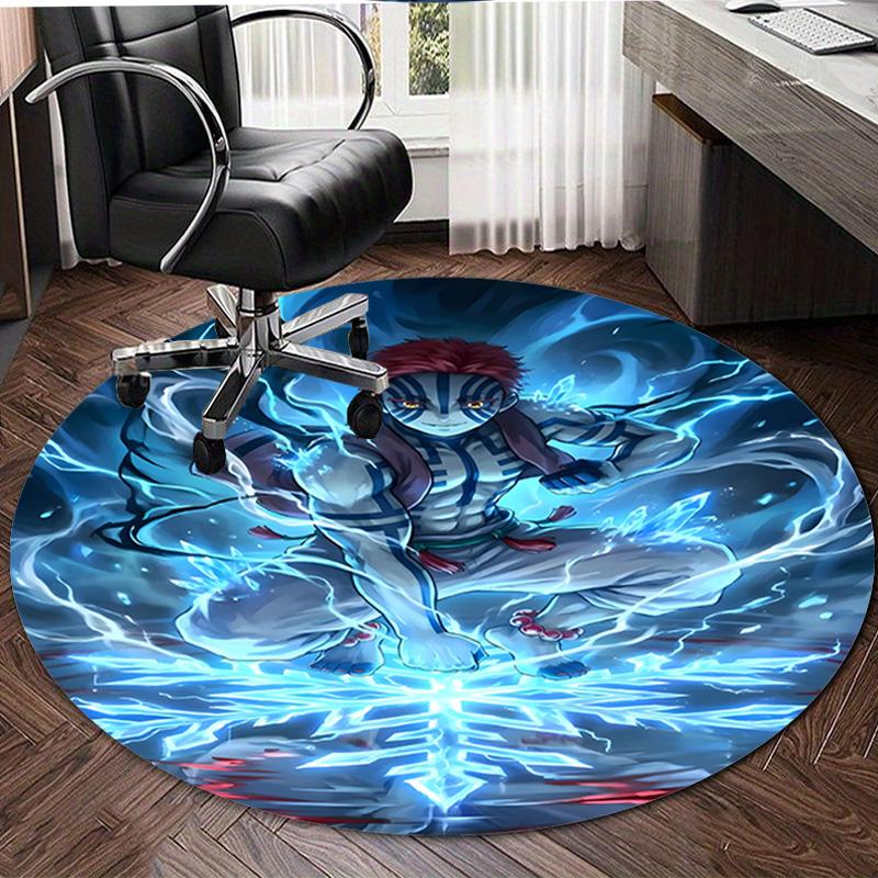 1pc Akaza  Print Round Carpet Chair Round Carpet Suitable for Bedroom Living Room Home Decorative Carpet