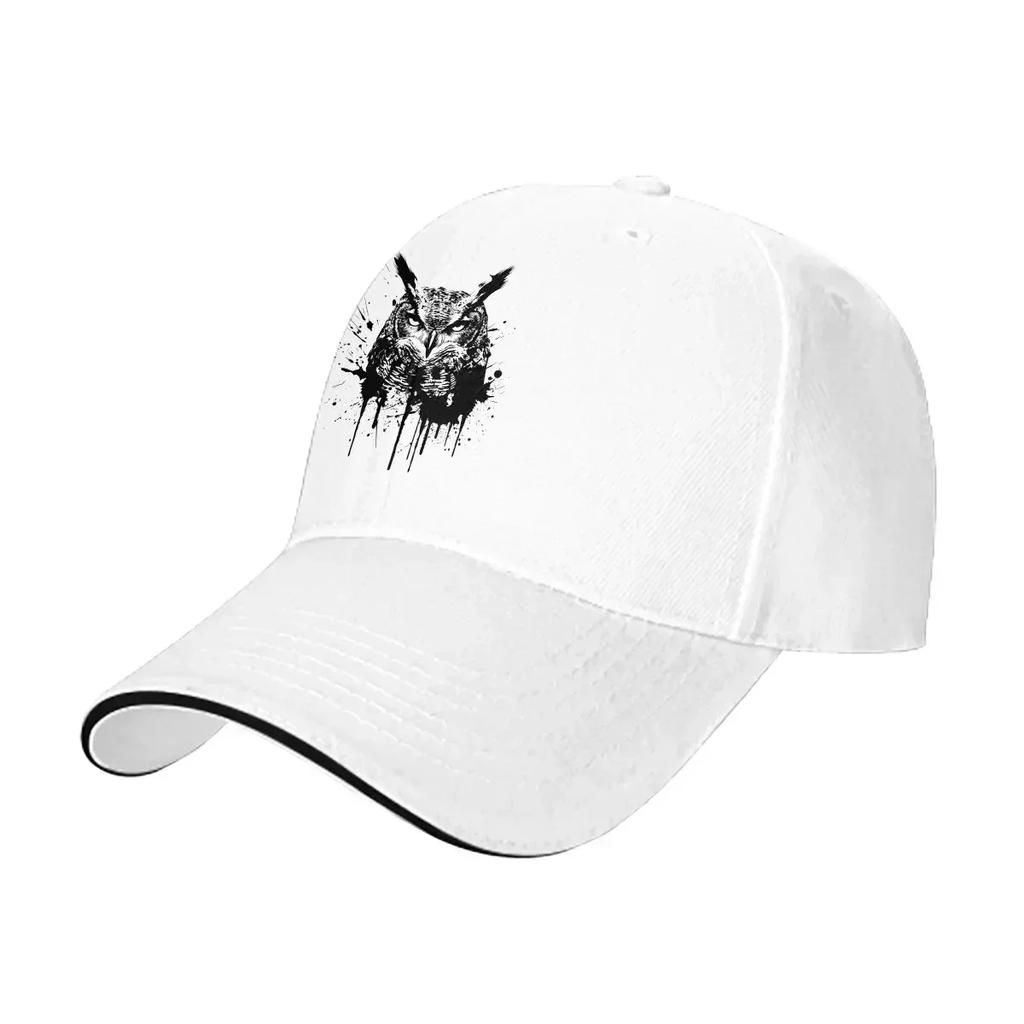 Washed Unisexs Baseball Cap Great Horned Sports Snapback Caps Dad Hat Funy Owl Golf Hats