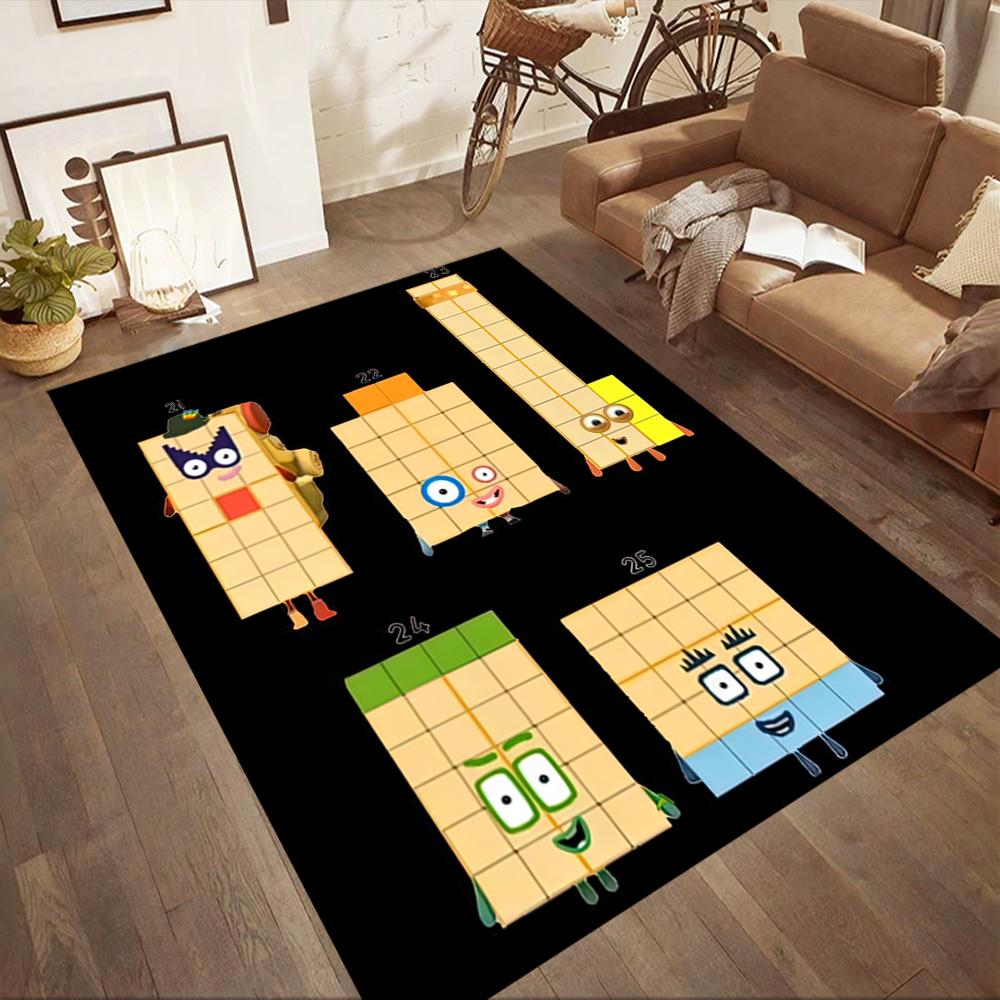Numberblocks Carpet Design for Study Room Bedrooms Game Room Dormitory Antislip Carpet Anime Office Decor Gift for Festivals