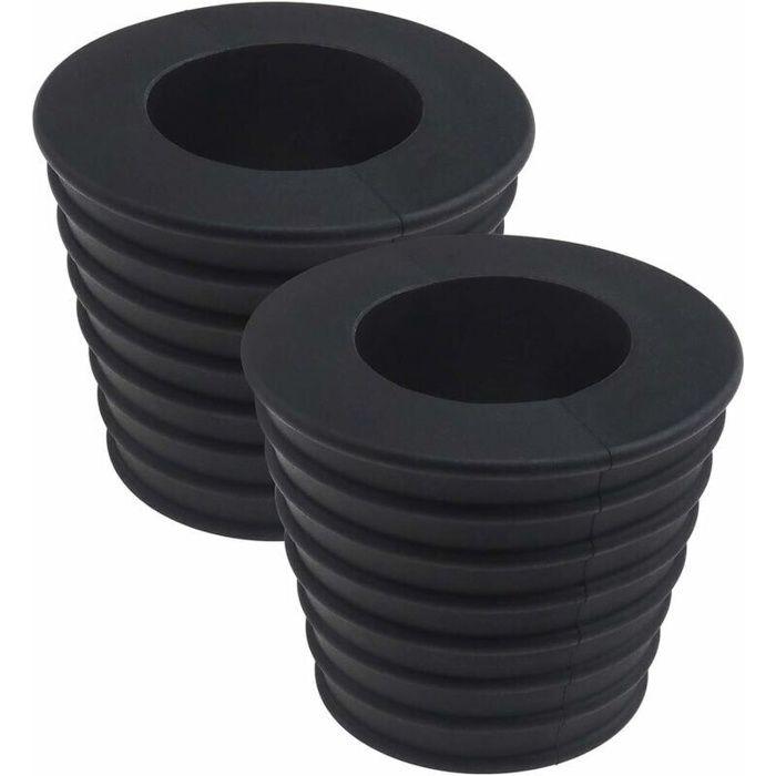 Cale base parapluie - AIMOONSA - 2 pcs - Ø poteau 38 mm (50-69 mm ext) - Caoutchouc anti-intempéries - Forme effilée