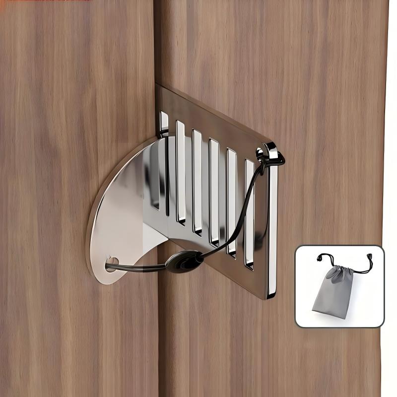 Stainless Steel Portable Door Lock Anti-theft Lock Heavy Duty Security for Home,Hotel,Apartment,College Dorm & Travel