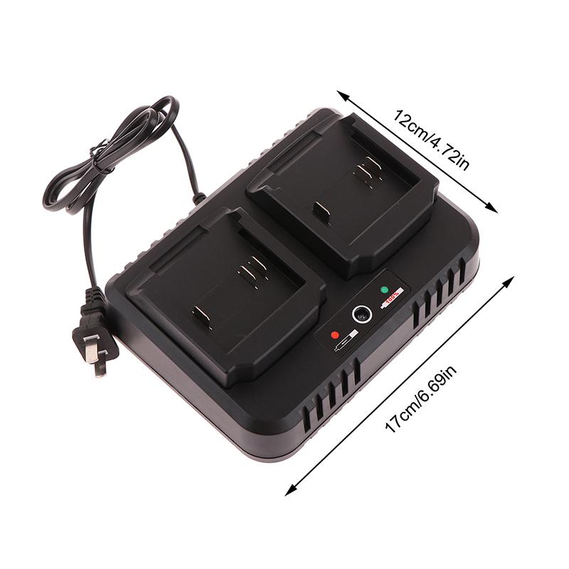 Two-Seater Battery Charger 2.0A Replacement For 18V 21V Li-Ion Bl1415 Bl1420 Bl1815 Bl1830 Bl1840 Bl1860 Electric Drill Grinder