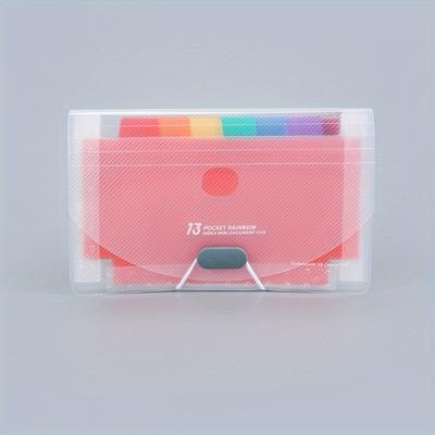 A613 Mini Accordion File Folder Compact Portable Receipt Organizer File Folder for Bills Coupons and Documents with 13 Pockets