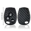 Key Rings Carbon Silicone Car Key Case 2 3 Buttons For Renault Duster Clio Dacia 3 Twingo Logan Sandero Modus For Nissan