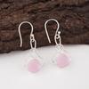 Rose Chalcedony Gemstone Jewelry, 925 Sterling Silver Earrings Jewelry, Handmade Gorgeous Earrings Gift For Women