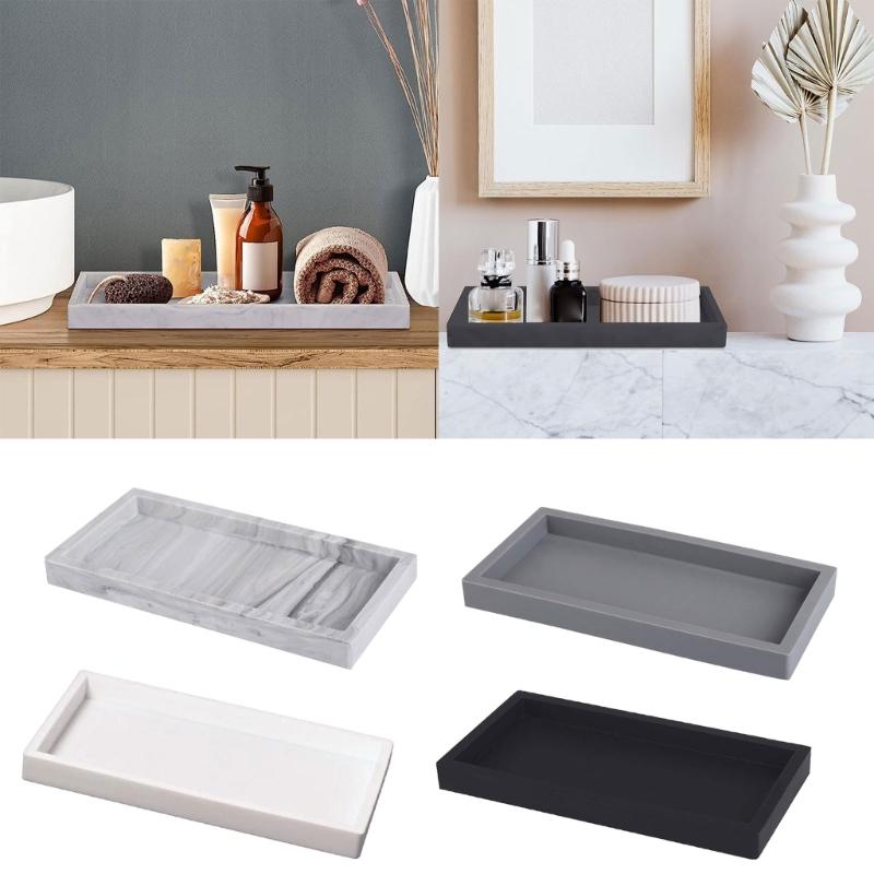 Parfüm-Silikon-Tablett Praktische Schmuckaufbewahrungs-Tabletts Badezimmer-Arbeitsplatten-Organizer Dekoratives Aromatherapie-Tablett